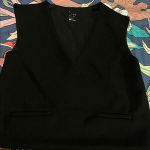V neck vest look crop new